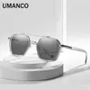 Zonnebril Umanco Square Driver Pochromic Voor Mannen Vrouwen PC Metalen Frame Kleur Veranderen Zonnebril Anti UV400 Trendy Design