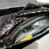 Evening Bags design bags classic model women's handbag shiny Sequin covered shoulder bag solid black shiny dinner party purse 25cm Z230720