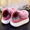 2023 New Style Cotton Slippers Women Winter Cute Fur Ball Bag Heel Cotton Shoes Home Warmth Thick-soled Cotton Boots Women L230704