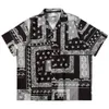 Mannen T-shirts Paisley Bedrukte Shirts Mannen Zomer Mode Oversized Losse Button Up Blouse Harajuku Streetwear Hip Hop Y2K Shirts man 230715