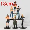 Anime Manga 6pcs / set One Piece Luffy Nami Ace Sanji Zoro Law Collection Figure PVC Modèle Figurals L230717