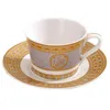 Europeiska högkvalitativa Bone China-kaffekoppar och tefat satt hem keramisk eftermiddag te kopp för att skicka sked 210408205i