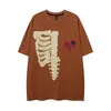 T-shirt da uomo Love Pattern Skull Stampa T-shirt estive per uomo e donna Girocollo Hip Hop T-shirt oversize T-shirt manica corta Harajuku 230715