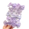 Acessórios de cabelo Grampos de cabelo para meninas 10 pçs clipes de mola presilhas de flores enfeites doces arco fofo animal de estimação