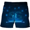 Shorts masculino 2023 AI Technology Cool Series Impressão 3D para homens Verão Calças de praia de secagem rápida Calças curtas esportivas casuais Roupas masculinas