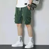 Shorts de corrida descoloridos Cool Feel Baggy Cargo Men Moda Sports Short Pants Casual Tático Summer Outwear Masculino Bolso de Basquetebol