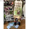 T-shirt da donna in maglia KOSAHIKI Y2K T-shirt a maniche lunghe estetica T-shirt da donna punk con stampa tie-dye Cartoon T-shirt grafica allentata T-shirt grembiule fata coppia Z230717