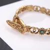 Ladies Flashy Bangle Bracelet Gold Luxury Jewelry Handicrafts Stylish Vintage Trendy Handicraft Article Package With Box