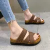 Slippers Zomer Sandalen Schoenen voor Vrouwen Orthopedische Sandaal Leer Toevallige Open Teen Platte Hak Slippers Strand Schoenen Slides Slippers L230717