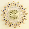 Relógios de Parede Chinês Mecanismo de Relógio Criativo Metal Silencioso Luxo Arte Digital Grande Orologio Da Parete Decoração para Casa ZP50ZB
