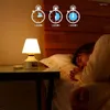 Nattljus Kreativa laddningsbara atmosfär Bedettlampa Sparande LED -ljus fjärrkontroll för sovrum vardagsrum