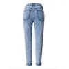 Jeans Femme Taille Haute Femme Denim Pantalon 2023 Snow Wash Femme Calca Feminina Cintura Alta