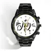 손목 시계 트렌드 캘린더 시계 패션 남성의 클래식 흑백 다이얼 쿼츠 시계 레이디 손목