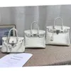 Lederen platina luxe handtas Himalayan diamant gesp tas grote capaciteit messenger tas himalayan witte diamanten tas krokodil patroon damestas