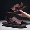 Sandaler Golden Sapling Mens äkta läder sommarskor andas utomhus Leisure Flats klassiker Fashion Casual Shoe 2306715