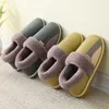 Slippers Waterproof Indoor Shoes Woman Men Winter Home Slippers Faux Leather Warm Plush Lovers House Floor Slipper Anti-slip Footwear L230717