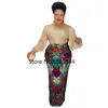 Vêtements ethniques moulantes robes sexy pour les femmes africaines grande taille robe lanterne à manches longues maxi robes de noël célébrer robes brillantes