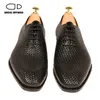 Oxford Dress Saviano Oncle Fashion Wedding Party Best Man Shoe Italian Designer Woved Leather Chaussures pour hommes E90B S