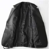 Women's Leather Coat Spring Autumn Medium Length Sheepskin Suit OL Black Fashionable Tops Large Size 3XL
