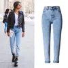 Jeans Femme Taille Haute Femme Denim Pantalon 2023 Snow Wash Femme Calca Feminina Cintura Alta