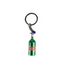 Keychains Creative Mini Nitrous Oxide Bottle Keyring NOS Turbo Auto Parts Key Ring Gas Car Chain Gift For Men Keychain Accessories