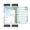 Anteckningar Anmärkningar 5.1 "X 7.6" 2023 Weekly och Monthly Planner Frosted Cover Wirebound Horario Mensual Fast Drop Shipping X0715