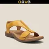 Sandália OAVB Mulher Verão Conforto Sólida Ortopédica T Alça Gancho Laço Senhoras Casuais Cunhas Sapatos de Praia Plus Size Sandalias 2306715