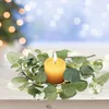 Decorative Flowers 2 Pcs Set Festival Wreath Christmas Candles Supply Lavender Decor Easter Accessory Household Wax