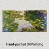 Water Lilies 1917-1919 Handmade Claude Monet Painting Landscape Impressionist Canvas Art for Entryway Decor