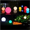 Decorações de jardim Colourf Luz Solar Energia Flutuante Lâmpada Bola Led Iluminada Piscina Suprimentos de Água Luzes Mesa de Bar Ao Ar Livre Dhmcv