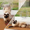 Autres fournitures pour chiens Ménage rond transparent pour porte de chat Conception résistante aux UV Cadeau Propriétaire d'animal de compagnie Facile à installer Porte de trou de chiot 230717