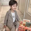 衣料品セット男の子の春と秋のセット男の子の赤ちゃんセット2023新しい子供用服カジュアルトップ+パンツ2ピースセットフォーマル服Z230717