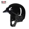 Motorhelmen GXT Half Face Korea Style Motorhelm Vintage Dot Approved Pilot Cafe Racer Summer Riding Scooter Jet Capacete Para Moto