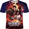 メンズカジュアルシャツデジタル印刷ラウンドネックショートスリーブTシャツランドスケープシリーズ3d 2023夏のメーカーワンピーススタイル