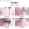 Clothing Sets Boys' candy colored vest children's vest wedding dress set children's formal dress set children's bow tie shirt baby men's clothing Z230717