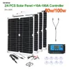 Autres appareils électroniques Système d'énergie solaire 50W 100W Génération d'énergie Panneau solaire Cellules PV 5V USB 18V DC Sortie Kit de plaque povoltaïque de charge portable 230715