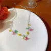 Choker Beaded Series Necklaces Fresh Cyan Crystal Flower Short Necklace Daisy Mushroom Cute Collares Bohemian Jewelry 2023