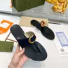 Designer Sandaler Kvinnor tofflor Flat Mule skor läder lyx varumärke skor röda gröna blå ränder guldknappar kvinnor sommar flip-flops