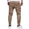 Mens Cargo Pants Cargo Trousers Joggers Trousers Casual Pants Drawstring Elastic Waist Elastic Cuff Plain Sports Outdoor Running Cotton Blend Streetwear Workout