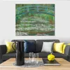 Canvas Wall Art The Japanese Footbridge Claude Monet Painting Handmade Oil Artwork Modern Studio Decor