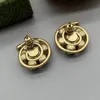 Diseñador Diamante Gotas para los oídos Encanto elegante Diseñador Pendientes de oro Joyería llamativa Tocado de joyería con estilo elegante con paquete de caja