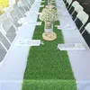 Corredor de mesa de grama artificial de flores decorativas, decoração de pano de gramado sintético realista para decoração de festa de Natal de Páscoa de São Patrício