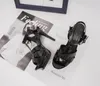 Kvinnor Peep Platform Toe Sandaler Patent Leather Ankle Strap Stilettos Sexig nattklubb Fashion Super High Heels Roman Female Shoes 84586