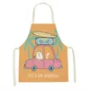 Cuisine Tablier De Cuisine Arc-En-Ciel Imprimer Tabliers Dessin Animé Voiture Grue Pompier Femmes Sans Manches Enfants Tablier Pinafore Enfants Tabliers L230620