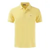 Polos pour hommes printemps été affaires décontracté coton respirant drapeau National étiquette T-Shirt mince à manches courtes POLO 811