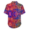 メンズカジュアルシャツトレンディなヒマワリビーチシャツ抽象アートプリントハワイアンメンY2Kブラウス半袖グラフィック衣類プラスサイズ