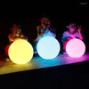 Boule lumineuse extérieur jardin étanche année décoration Rechargeable lampadaire couleur changeante barre natation