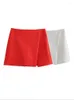 Skirts Versatile Asymmetric High Waist Skirt Shorts Women Solid Color Side Zipper Mini Skrits 2023 Summer Fahsion Female Streetwear