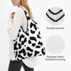 Sacolas de compras com estampa de pele de leopardo bolsa de supermercado feminina fofa chita animal bolsa de ombro grande capacidade