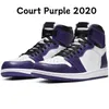 chaussures de marque Bordeaux 1s chaussures de basket-ball hautes hommes chaussures 1 unc orteil vaudou Olive Reverse Mocha sp Verse Lucky Green Space Jam Bred Patent White Cement femmes basses